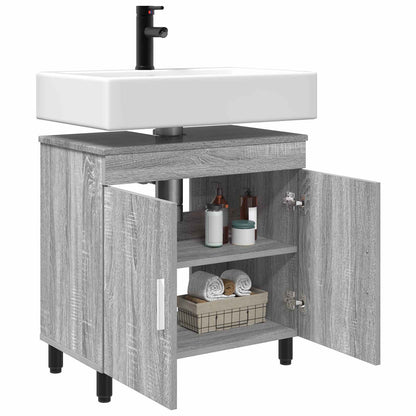 Bathroom Vanity Unit Grey Sonoma 60 x 35 x 60 cm