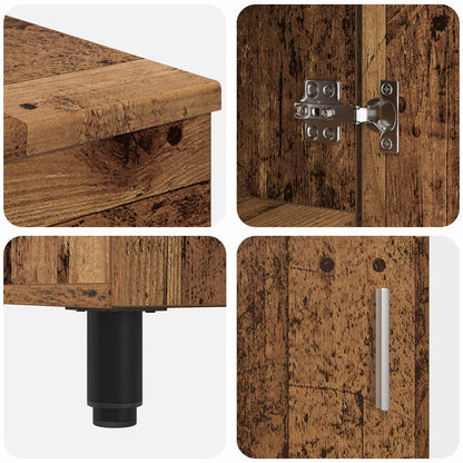 Bathroom Vanity Unit Old Wood 60 x 35 x 60 cm Engineered Wood