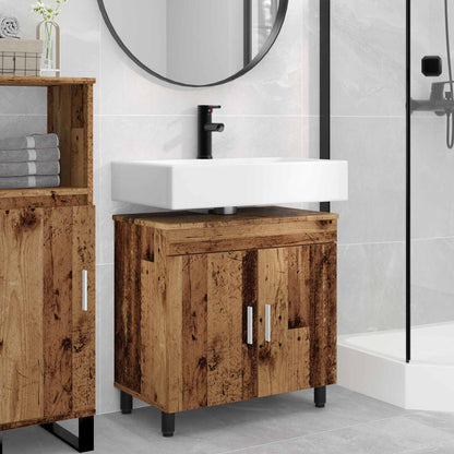 Bathroom Vanity Unit Old Wood 60 x 35 x 60 cm Engineered Wood