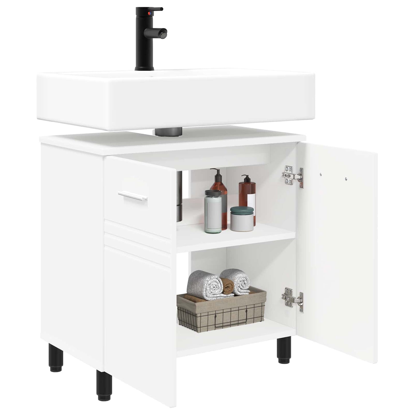 Bathroom Vanity Unit White 60 x 35 x 60 cm Engineered Wood