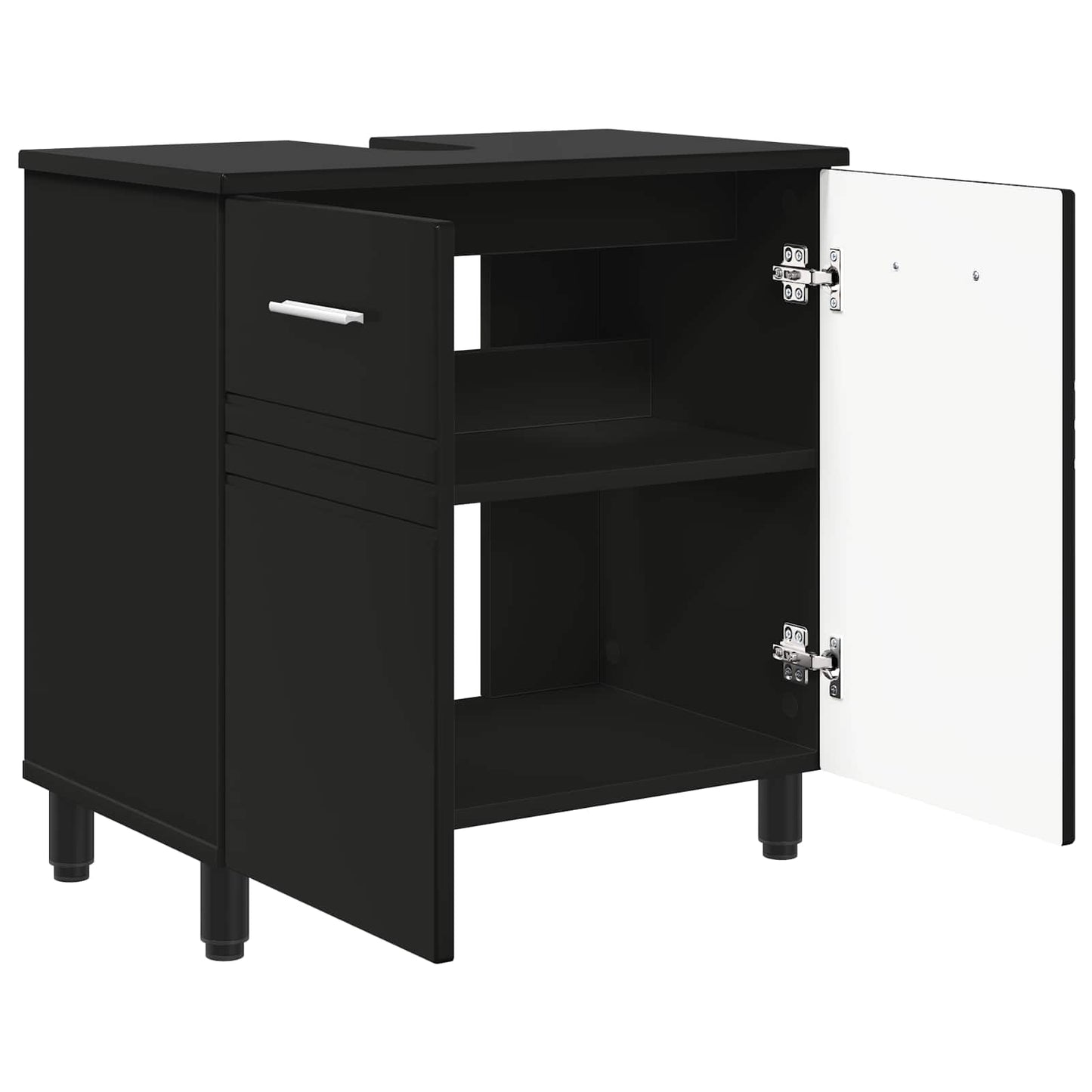 Bathroom Vanity Unit Black 60 x 35 x 60 cm Engineered Wood