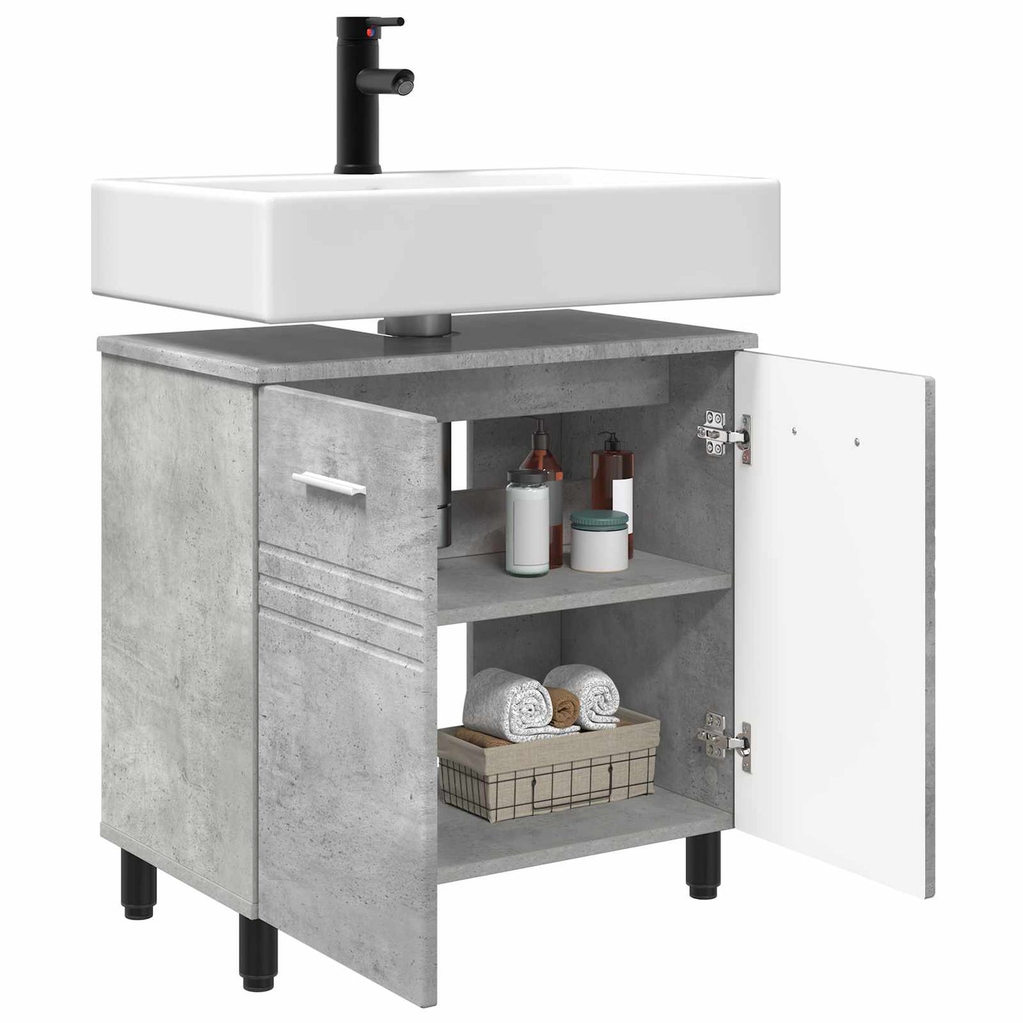 Bathroom Vanity Unit Concrete Grey 60 x 35 x 60 cm