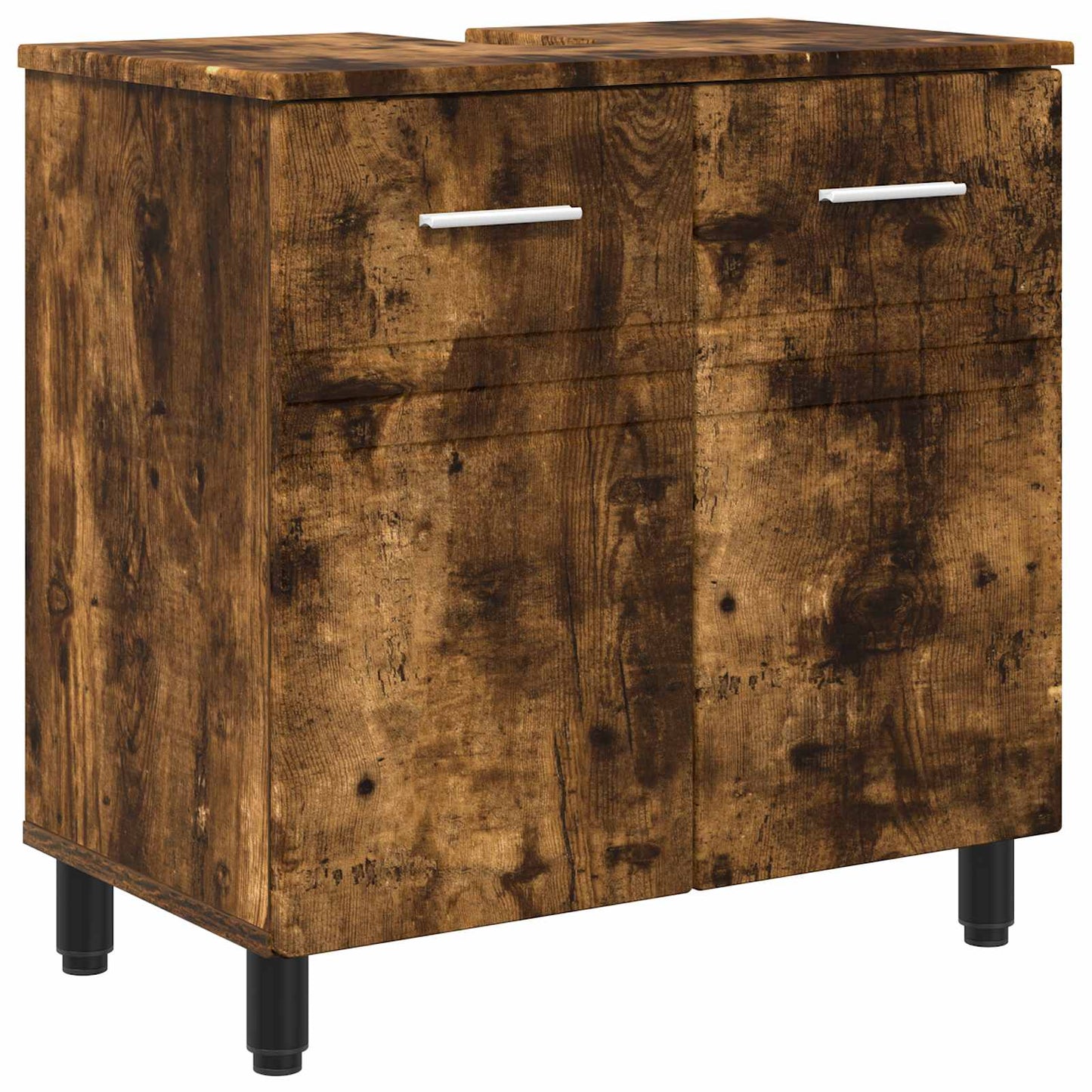 Bathroom Vanity Unit Smoked Oak 60 x 35 x 60 cm Engineered Wood