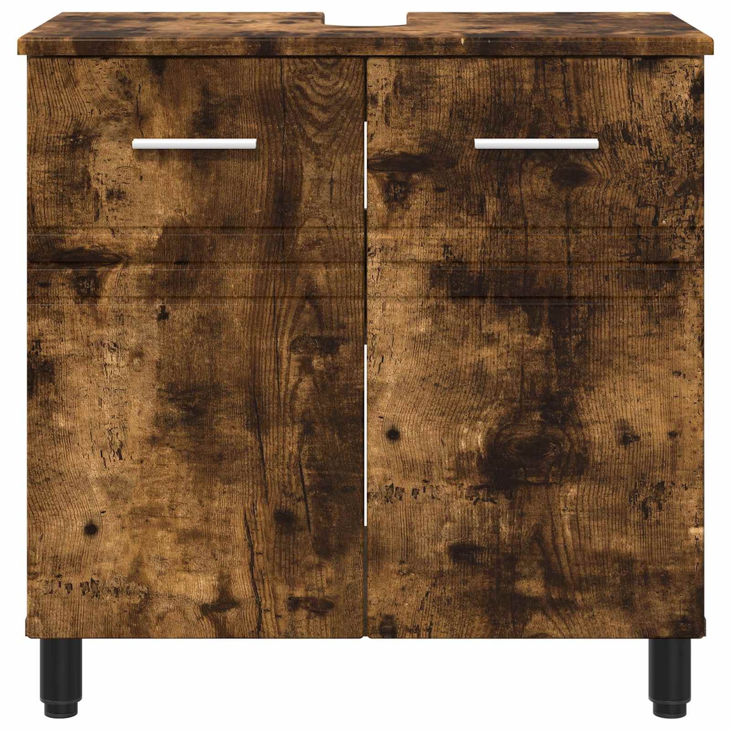 Bathroom Vanity Unit Smoked Oak 60 x 35 x 60 cm Engineered Wood