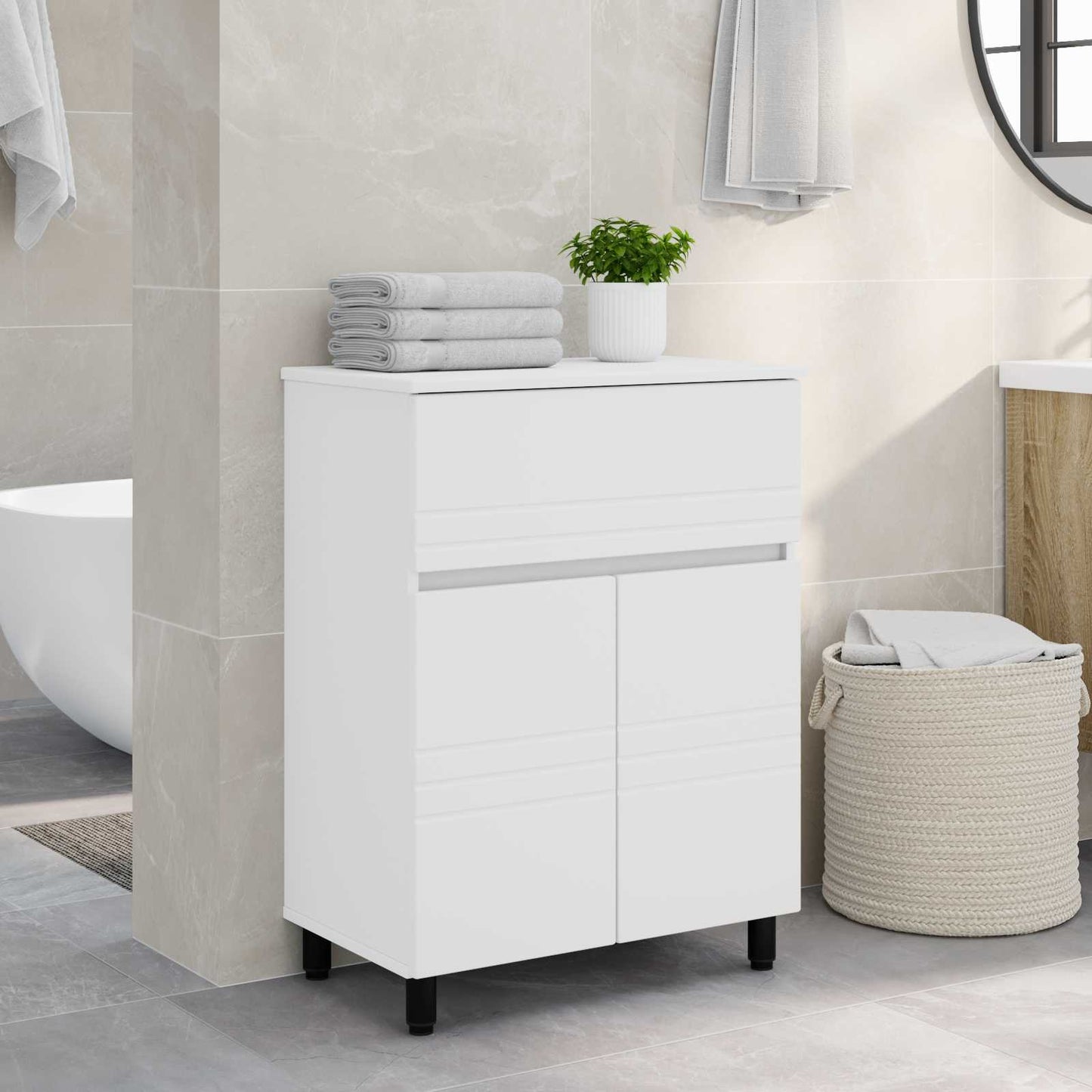 Bathroom Vanity Unit White 60 x 35 x 80 cm Engineered Wood