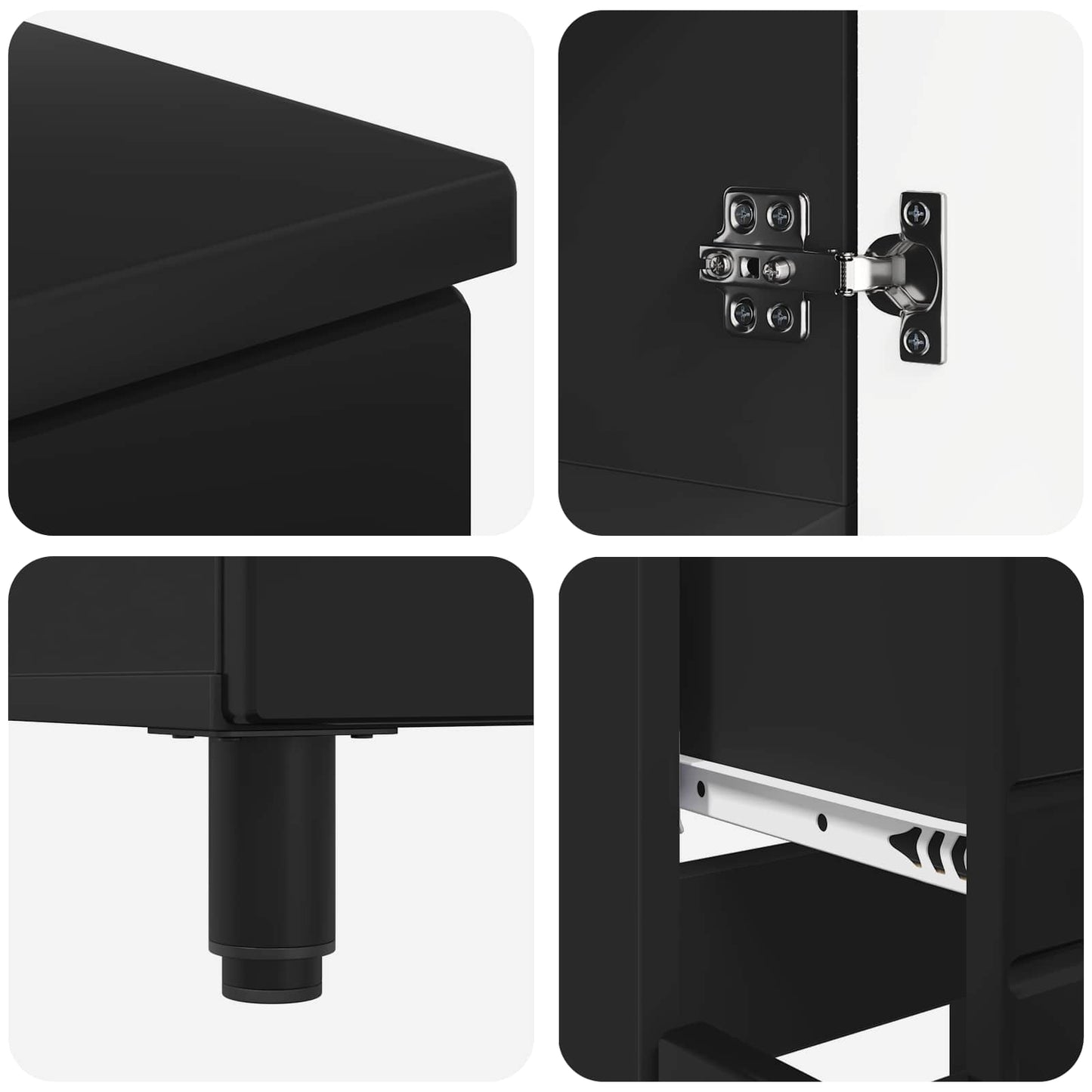 Bathroom Vanity Unit Black 60 x 35 x 80 cm Engineered Wood
