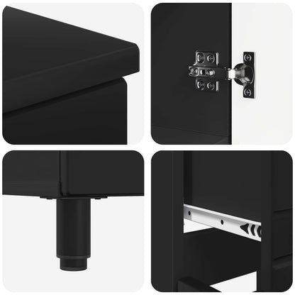 Bathroom Vanity Unit Black 60 x 35 x 80 cm Engineered Wood
