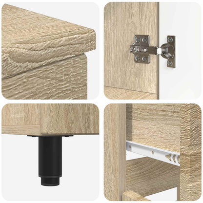 Bathroom Vanity Unit Sonoma Oak 60 x 35 x 80 cm Engineered Wood