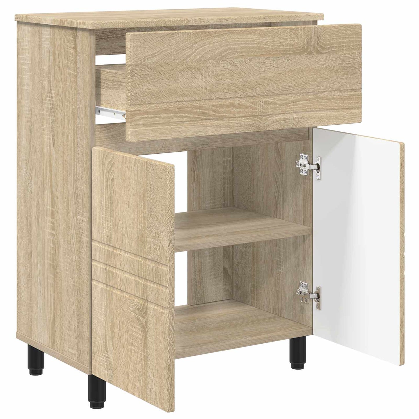 Bathroom Vanity Unit Sonoma Oak 60 x 35 x 80 cm Engineered Wood
