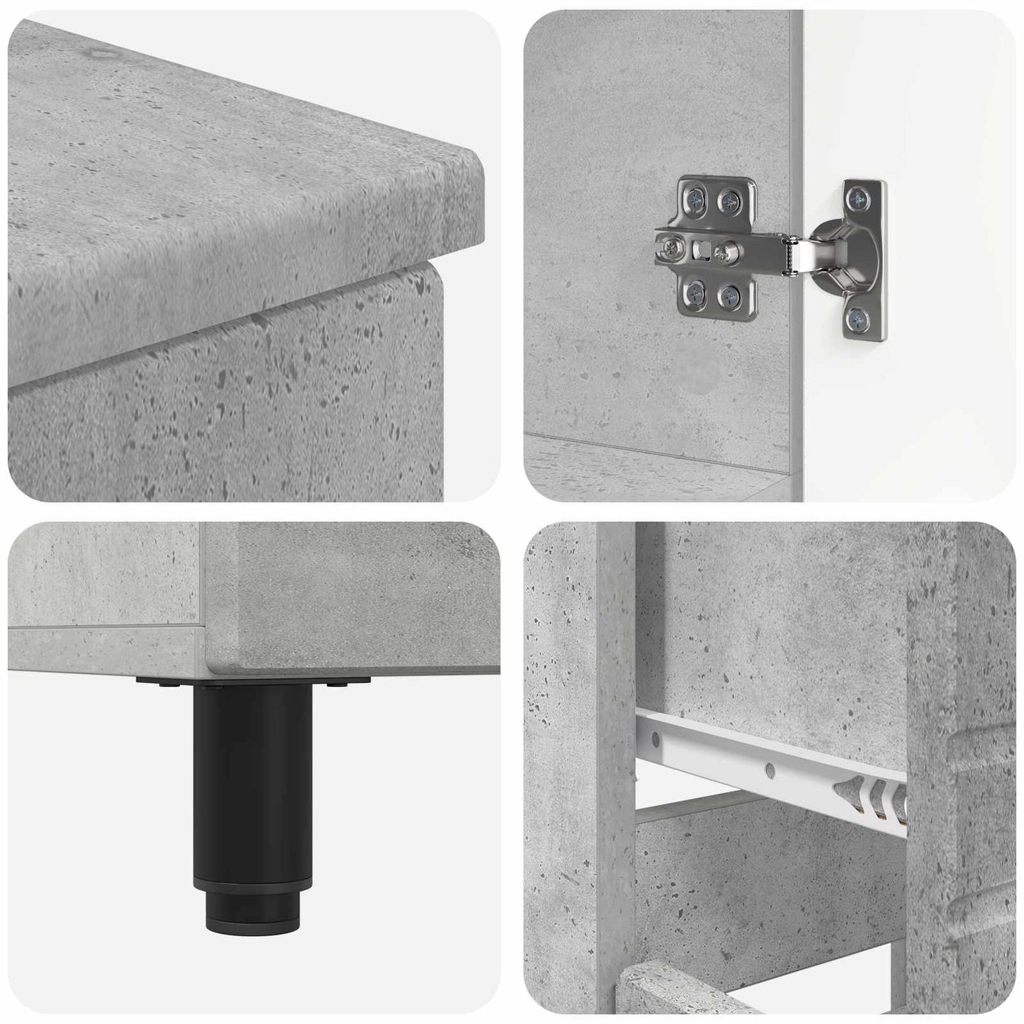 Bathroom Vanity Unit Concrete Grey 60 x 35 x 80 cm