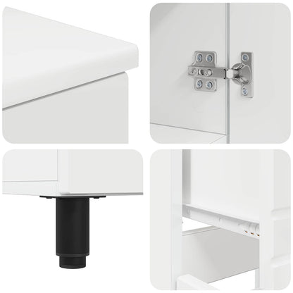 Bathroom Vanity Unit High Gloss White 60 x 35 x 80 cm