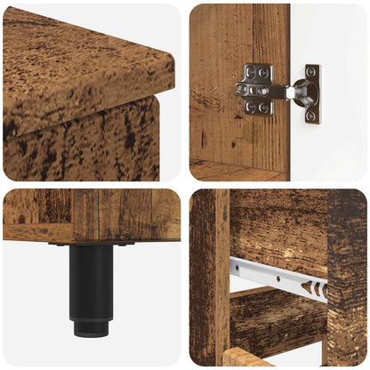 Bathroom Vanity Unit Old Wood 60 x 35 x 80 cm Engineered Wood