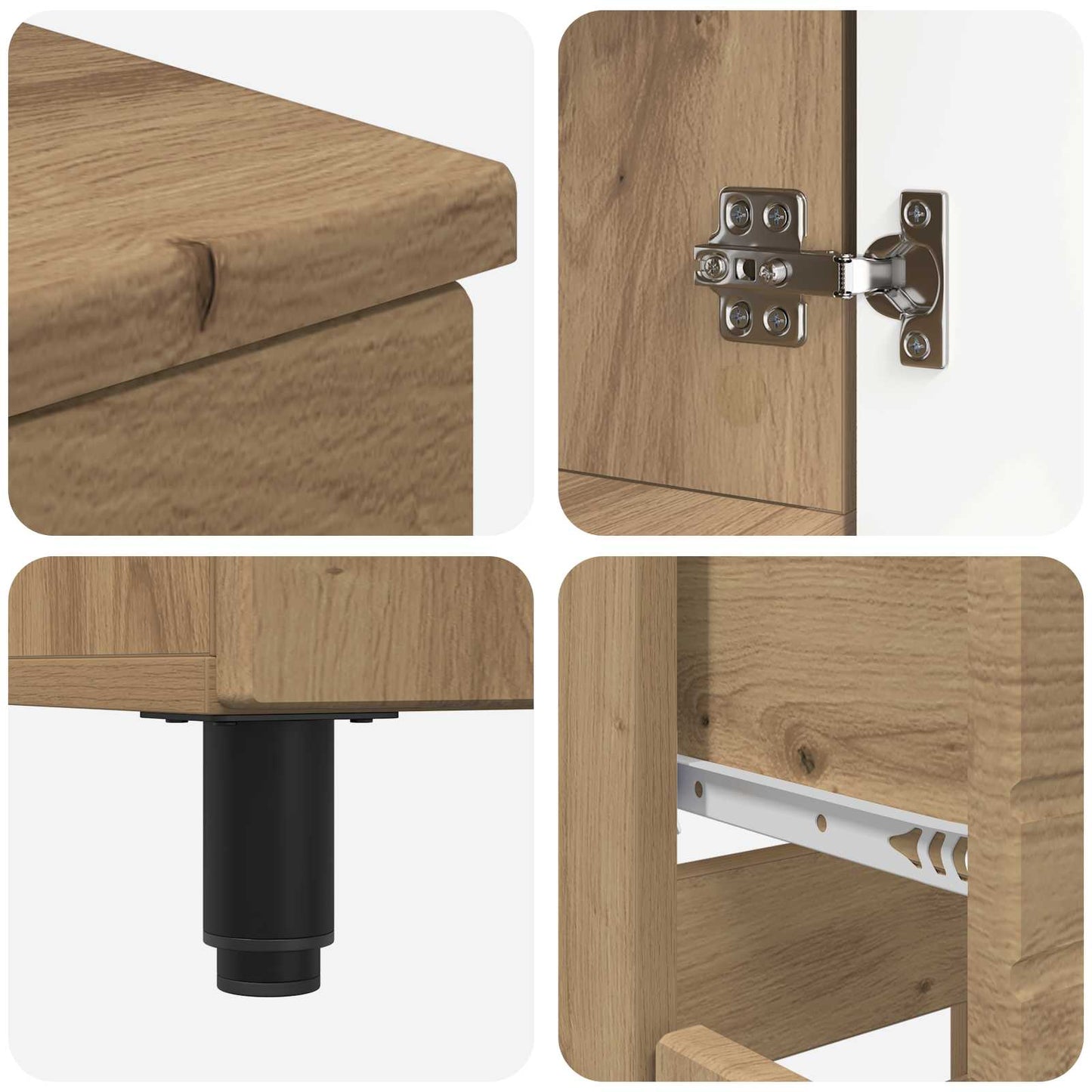Bathroom Vanity Unit Artisan Oak 60 x 35 x 80 cm