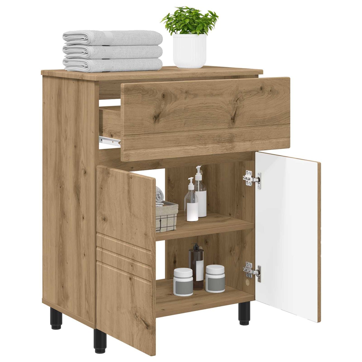Bathroom Vanity Unit Artisan Oak 60 x 35 x 80 cm
