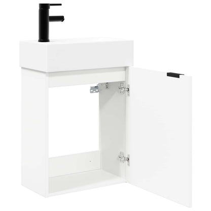 Bathroom Vanity Unit with Tap White 45.5 x 22.5 x 84 cm