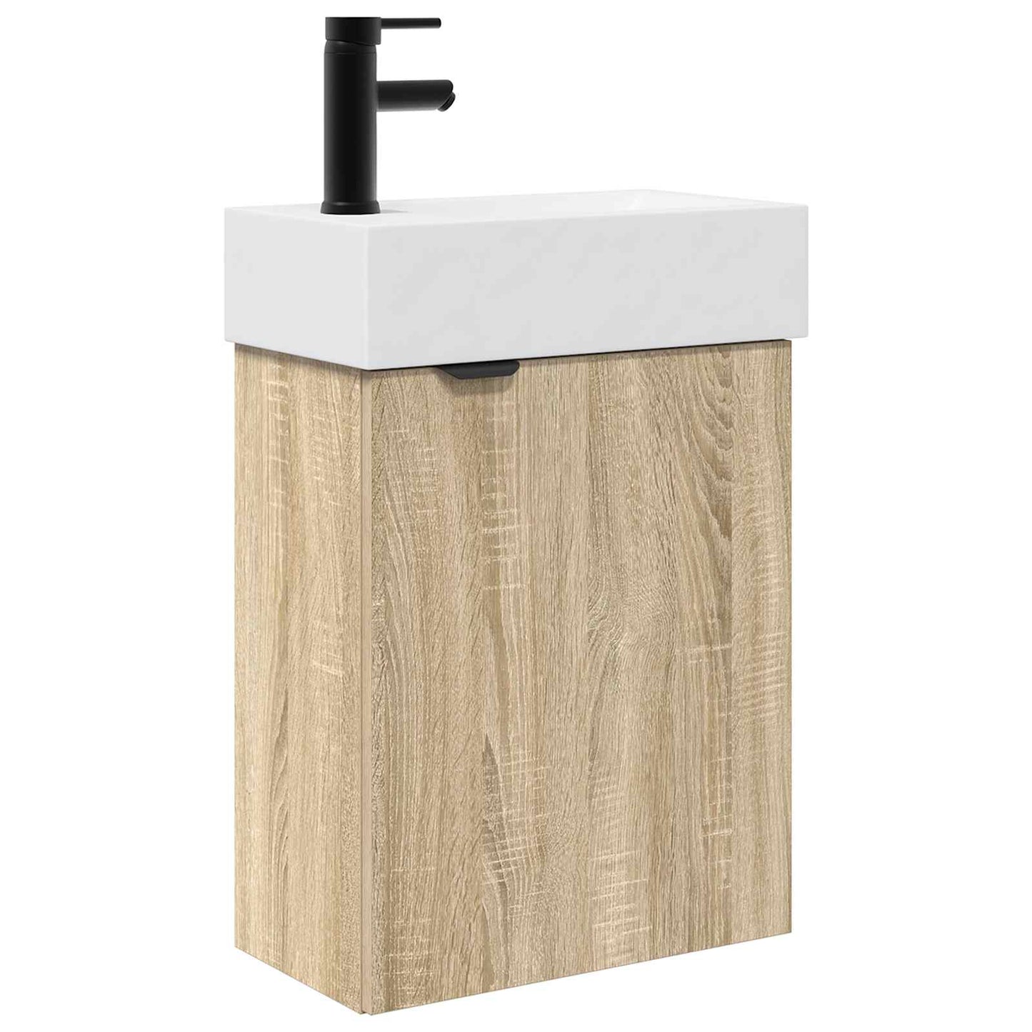 Bathroom Vanity Unit with Tap Sonoma Oak 45.5 x 22.5 x 84 cm