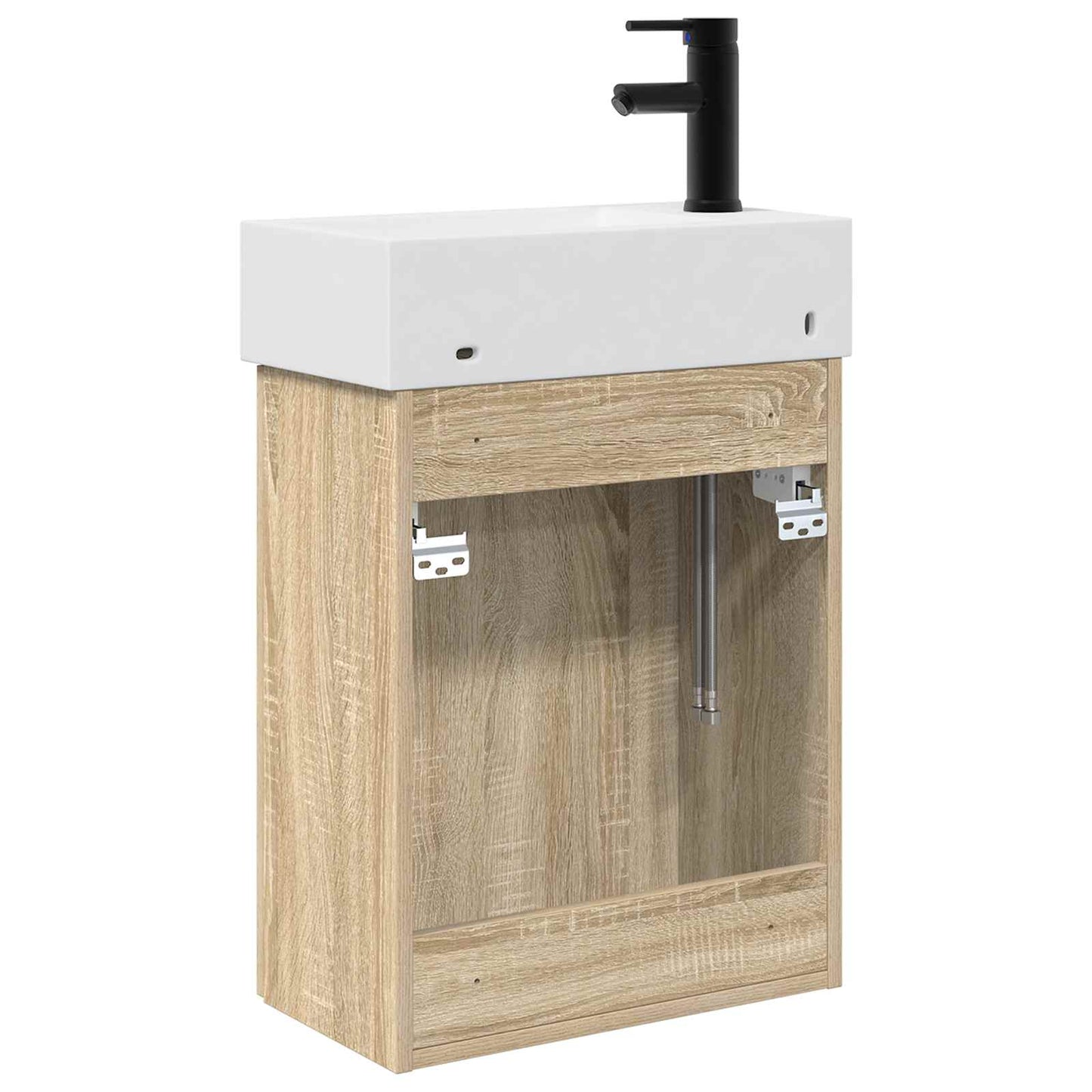 Bathroom Vanity Unit with Tap Sonoma Oak 45.5 x 22.5 x 84 cm