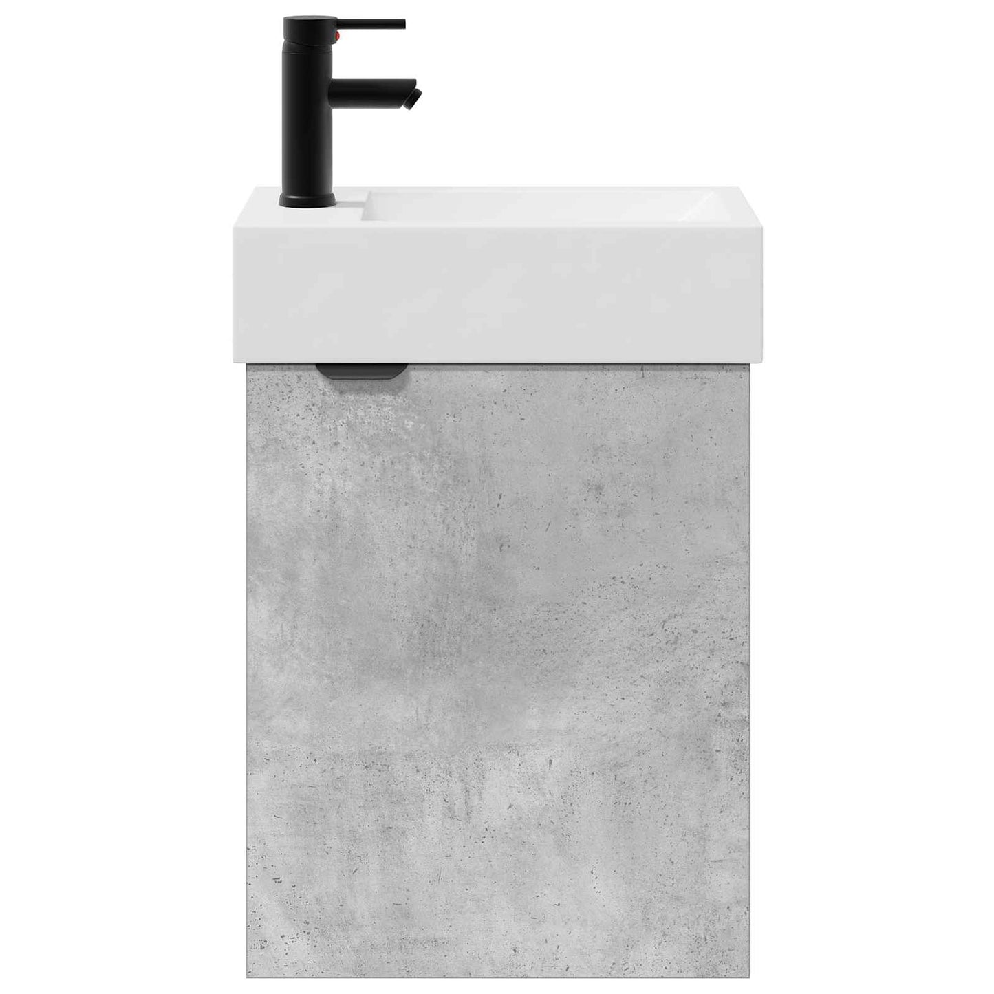 Bathroom Vanity Unit with Tap Concrete Grey 45.5 x 22.5 x 84 cm