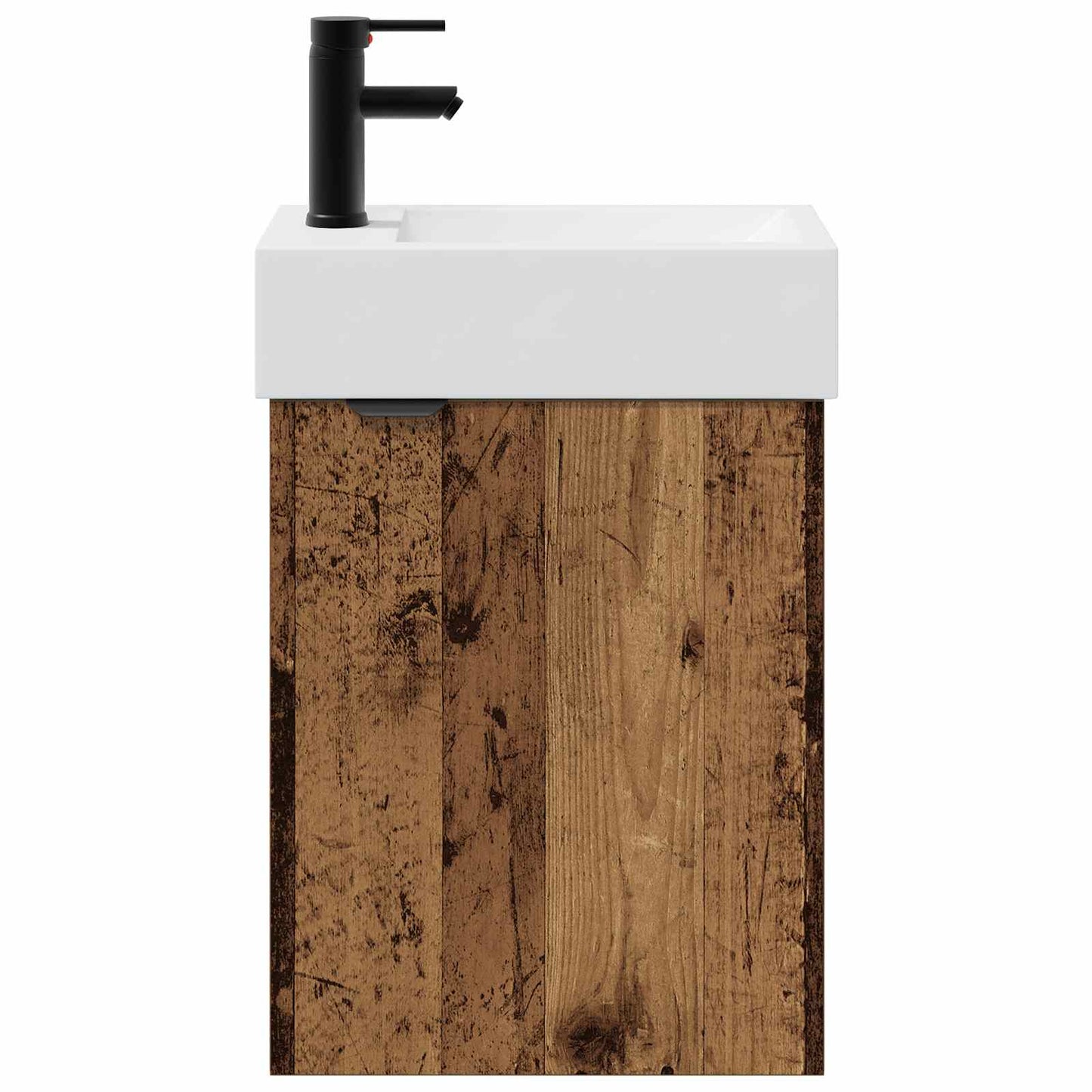 Bathroom Vanity Unit with Tap Old Wood 45.5 x 22.5 x 84 cm