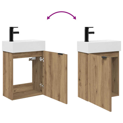 Bathroom Vanity Unit with Tap Artisan Oak 45.5 x 22.5 x 84 cm