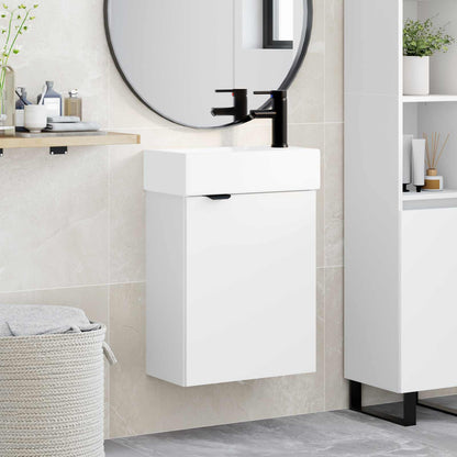 Bathroom Vanity Unit with Tap White 45.5 x 22.5 x 84 cm