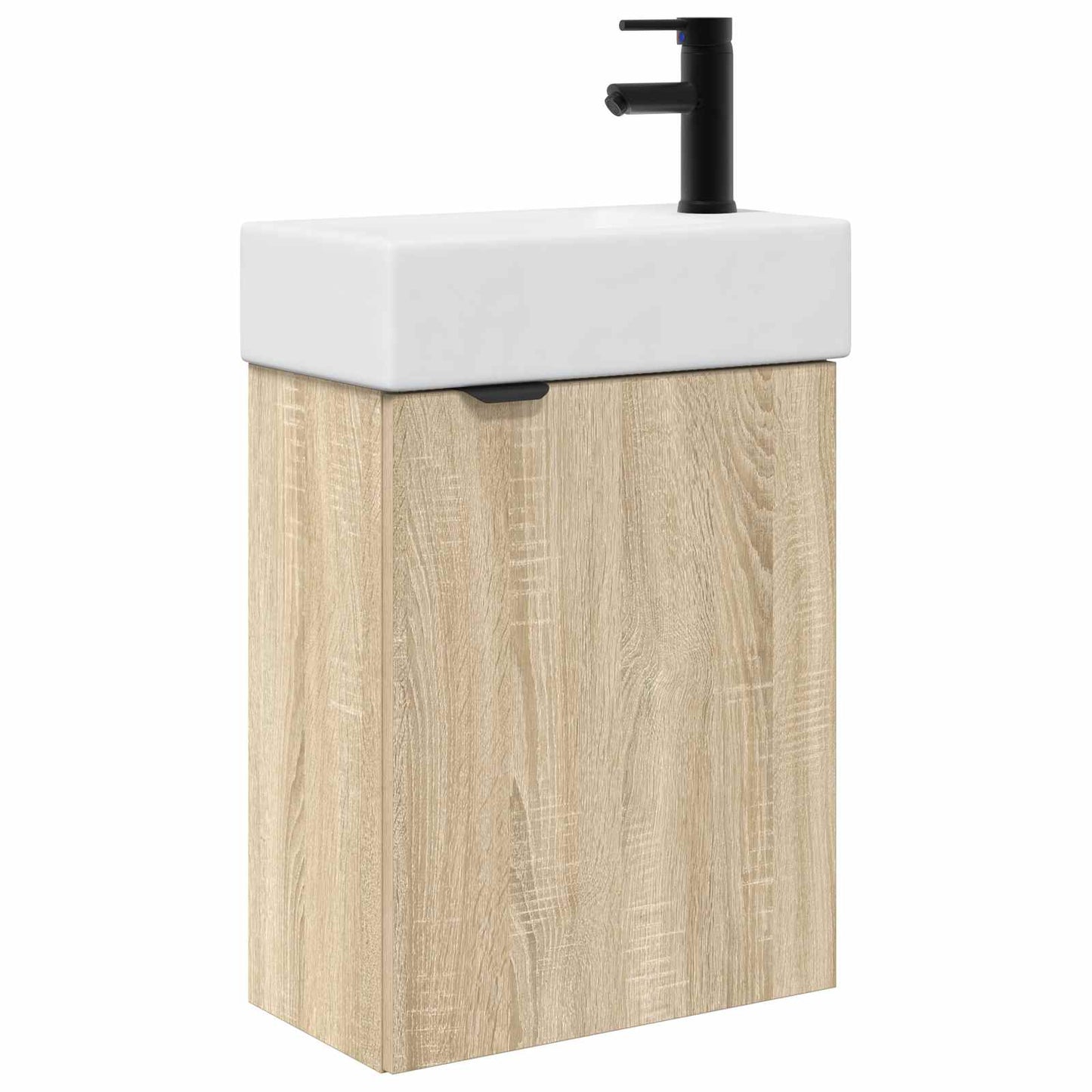 Bathroom Vanity Unit with Tap Sonoma Oak 45.5 x 22.5 x 84 cm