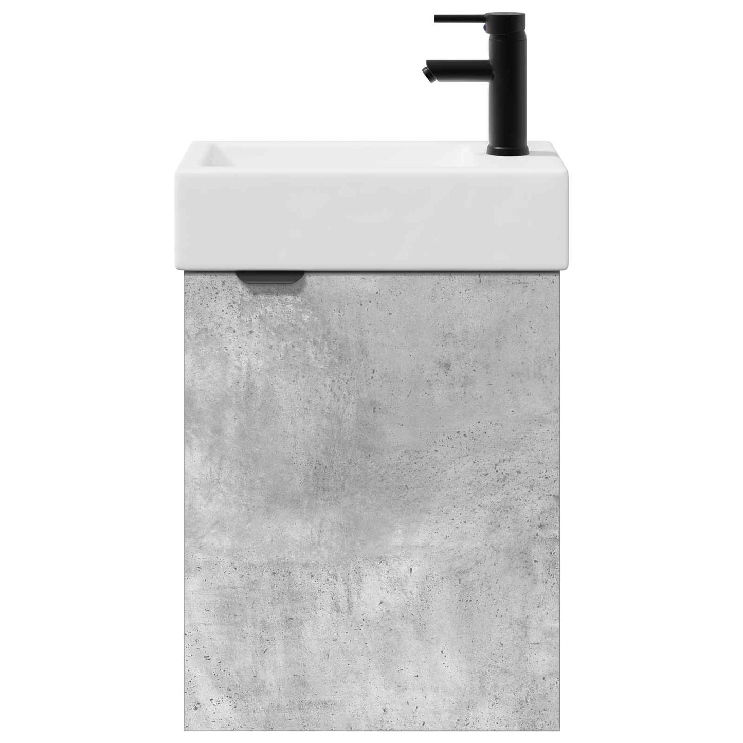 Bathroom Vanity Unit with Tap Concrete Grey 45.5 x 22.5 x 84 cm