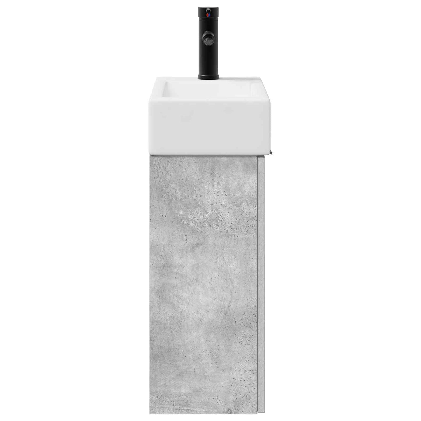 Bathroom Vanity Unit with Tap Concrete Grey 45.5 x 22.5 x 84 cm