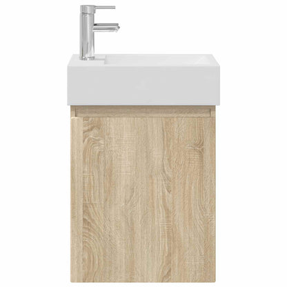 Bathroom Vanity Unit with Tap Sonoma Oak 45.5 x 22.5 x 84 cm