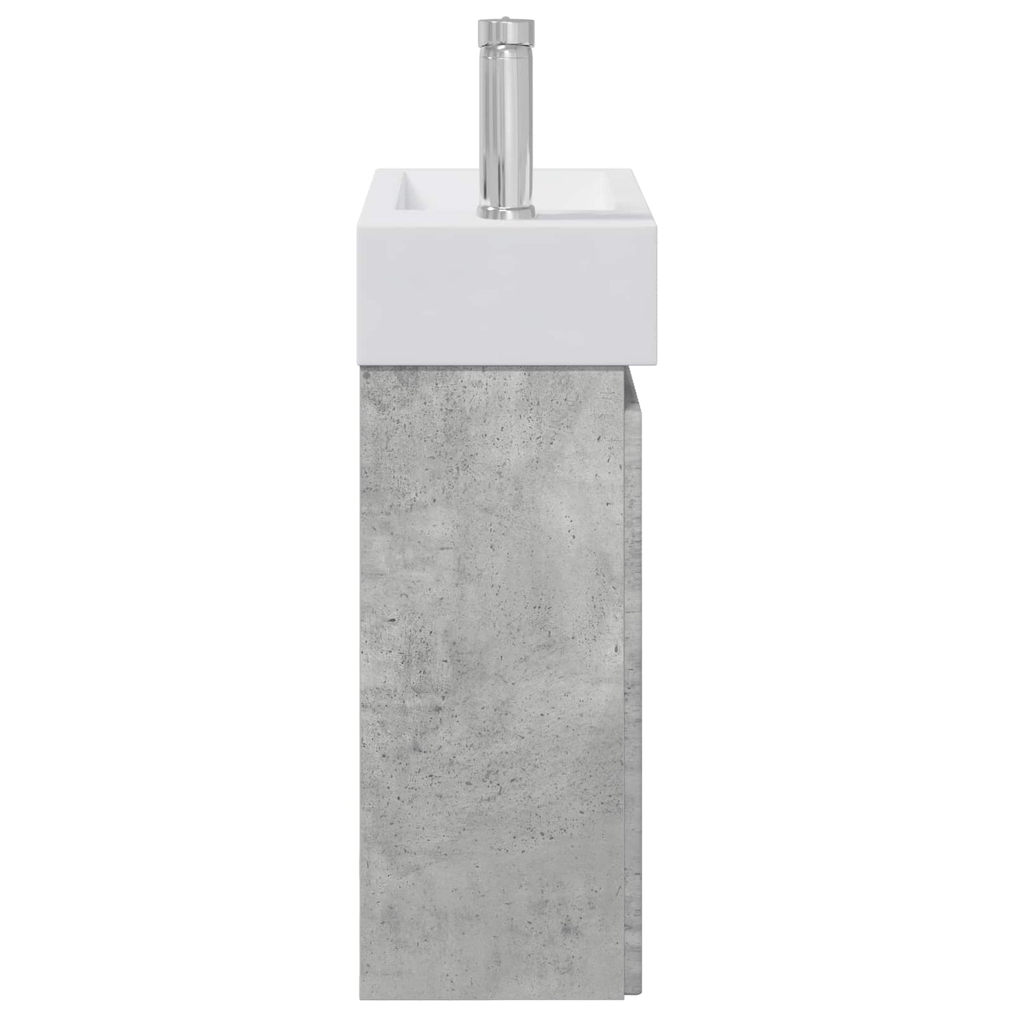 Bathroom Vanity Unit with Tap Concrete Grey 45.5 x 22.5 x 84 cm