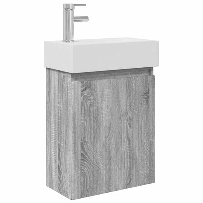 Bathroom Vanity Unit with Tap Grey Sonoma 45.5 x 22.5 x 84 cm