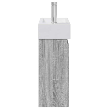 Bathroom Vanity Unit with Tap Grey Sonoma 45.5 x 22.5 x 84 cm