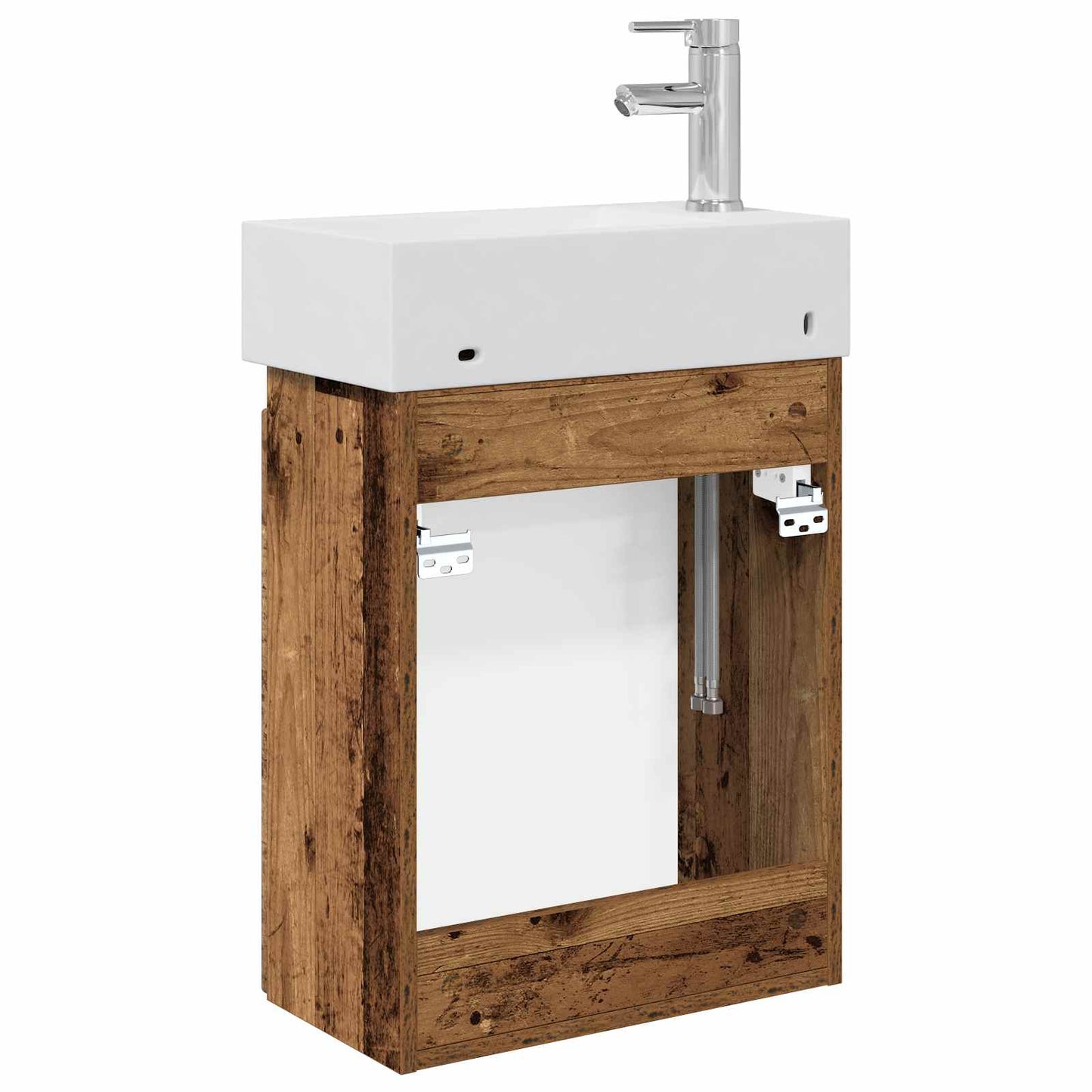 Bathroom Vanity Unit with Tap Old Wood 45.5 x 22.5 x 84 cm