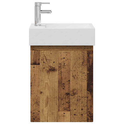 Bathroom Vanity Unit with Tap Old Wood 45.5 x 22.5 x 84 cm