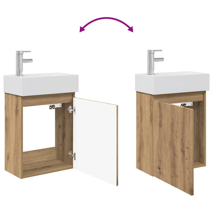 Bathroom Vanity Unit with Tap Artisan Oak 45.5 x 22.5 x 84 cm