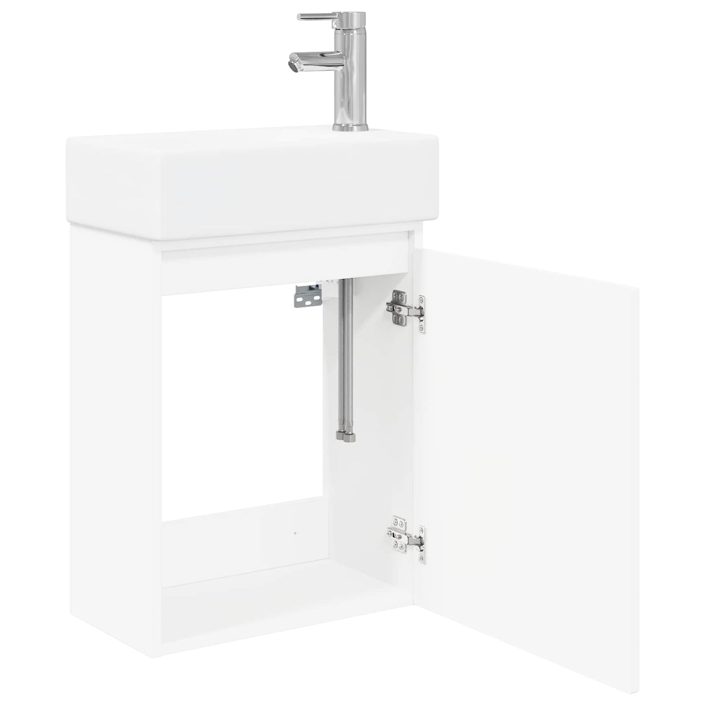 Bathroom Vanity Unit with Tap White 45.5 x 22.5 x 84 cm