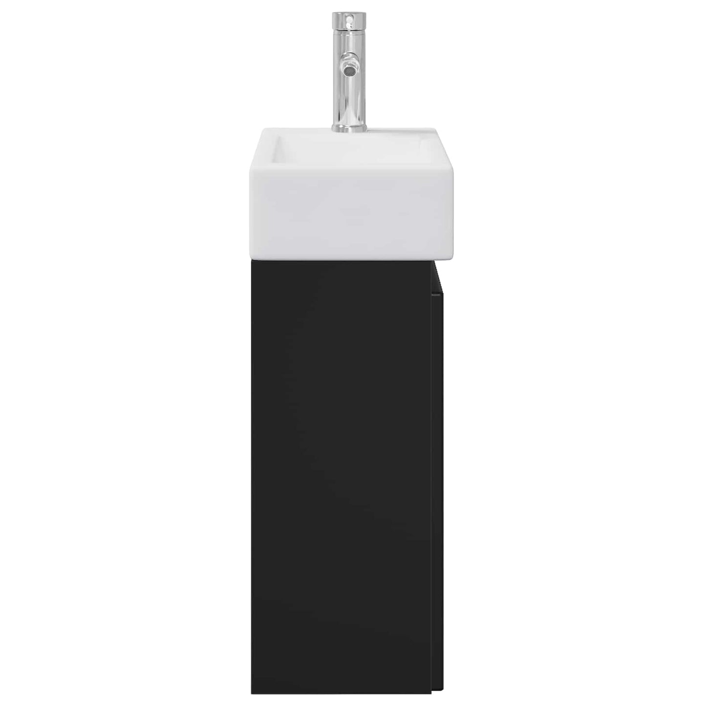 Bathroom Vanity Unit with Tap Black 45.5 x 22.5 x 84 cm