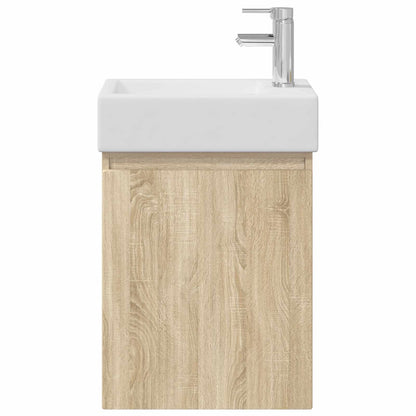 Bathroom Vanity Unit with Tap Sonoma Oak 45.5 x 22.5 x 84 cm