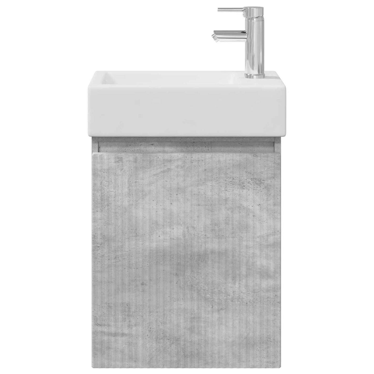 Bathroom Vanity Unit with Tap Concrete Grey 45.5 x 22.5 x 84 cm