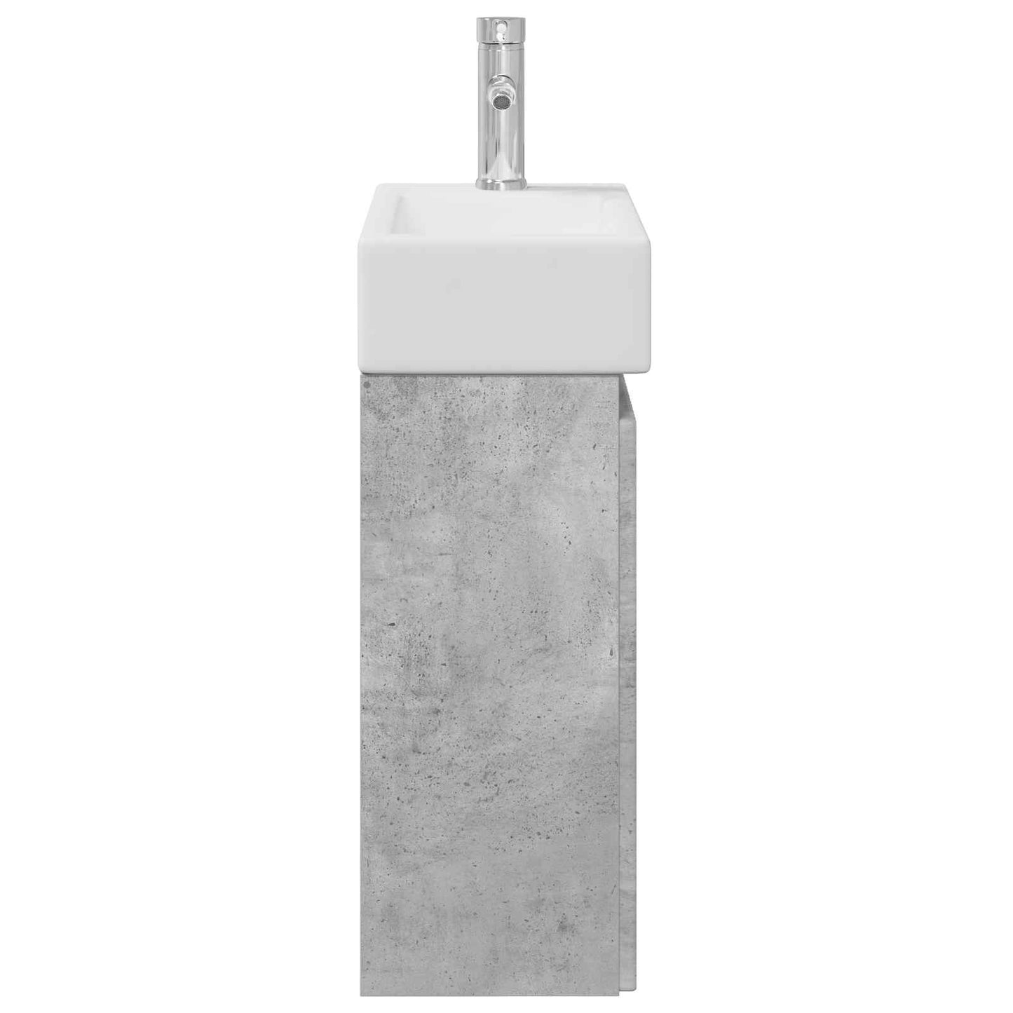 Bathroom Vanity Unit with Tap Concrete Grey 45.5 x 22.5 x 84 cm