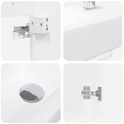 Bathroom Vanity Unit with Tap High Gloss White