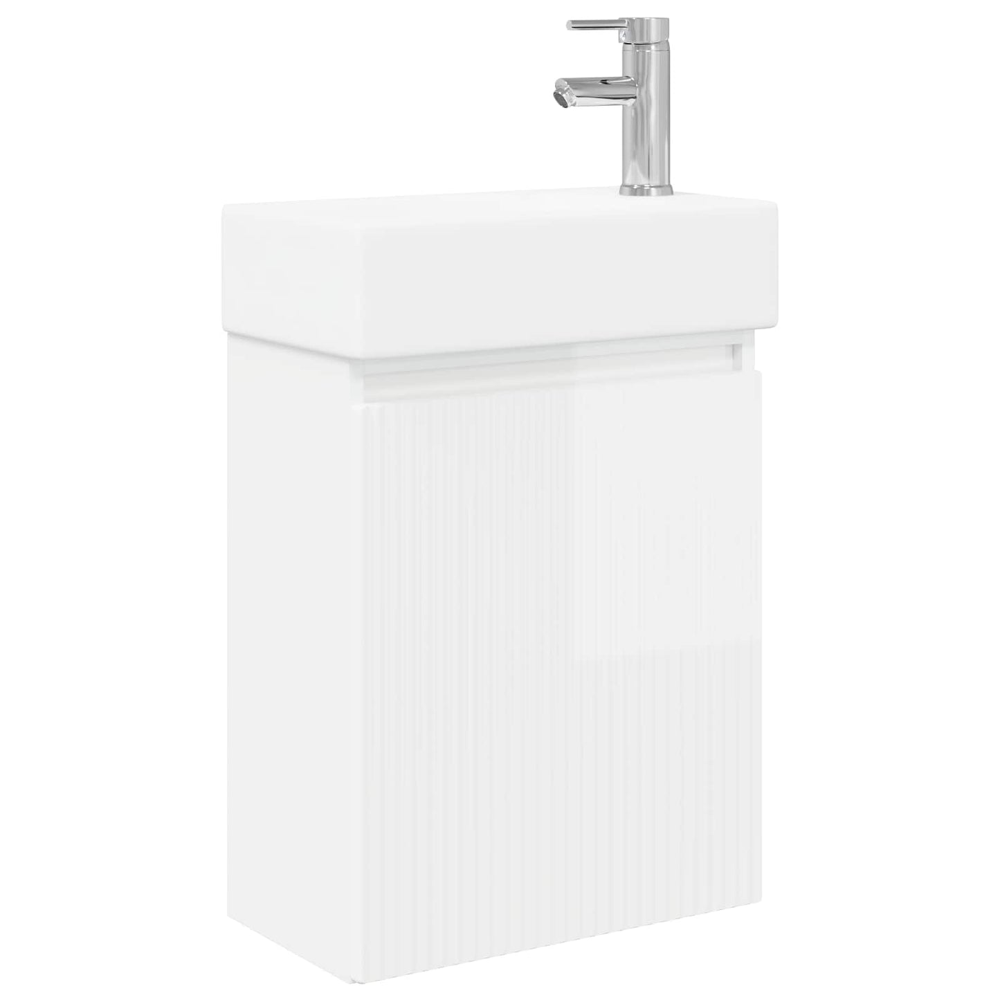 Bathroom Vanity Unit with Tap High Gloss White