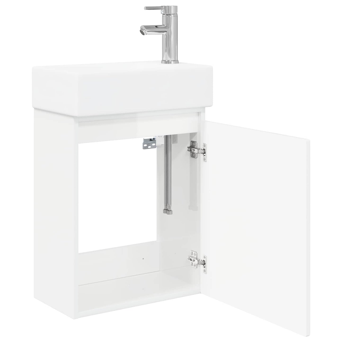 Bathroom Vanity Unit with Tap High Gloss White