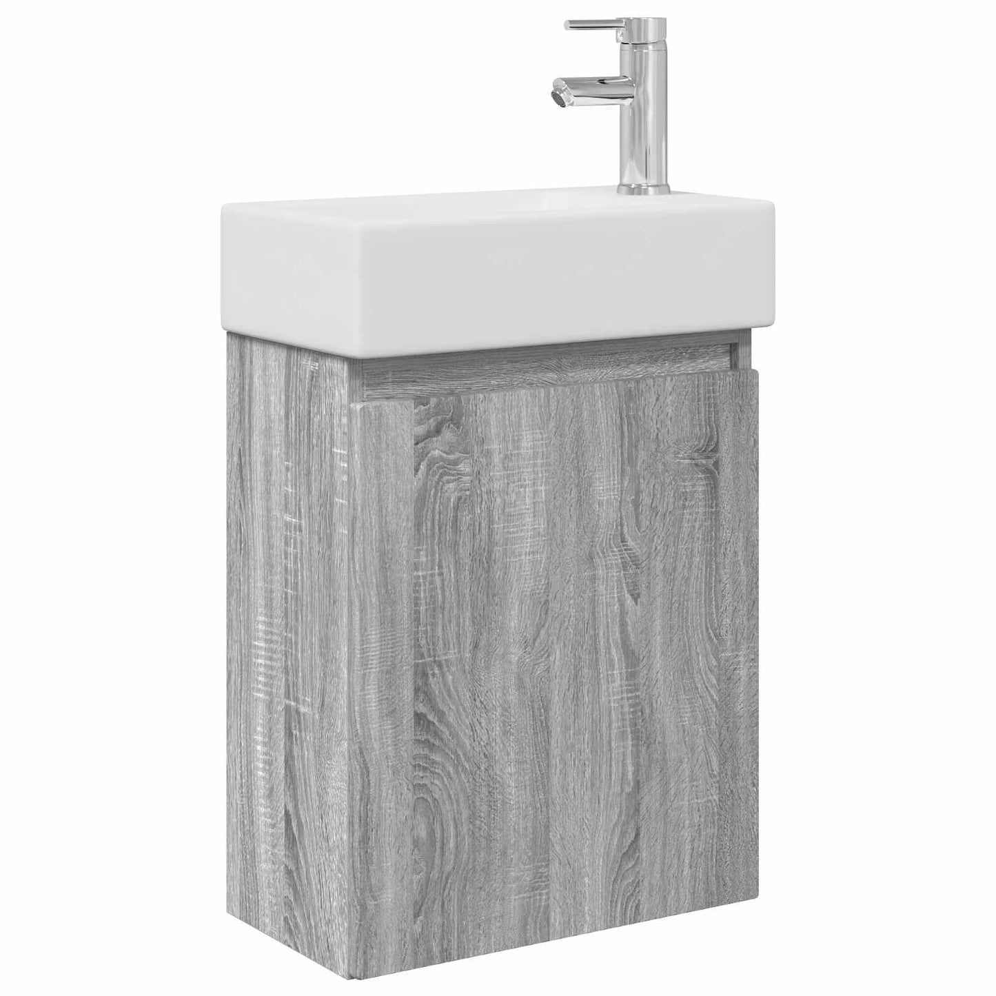 Bathroom Vanity Unit with Tap Grey Sonoma 45.5 x 22.5 x 84 cm