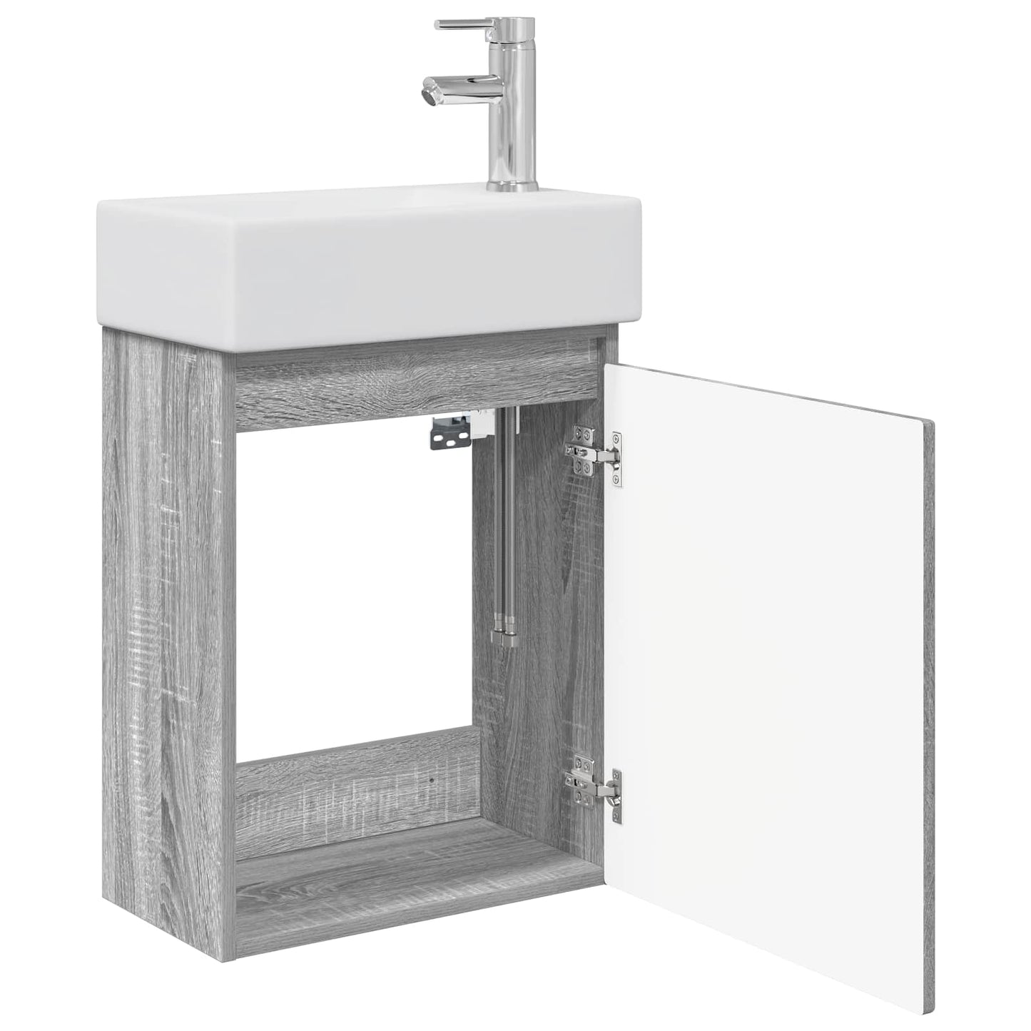 Bathroom Vanity Unit with Tap Grey Sonoma 45.5 x 22.5 x 84 cm