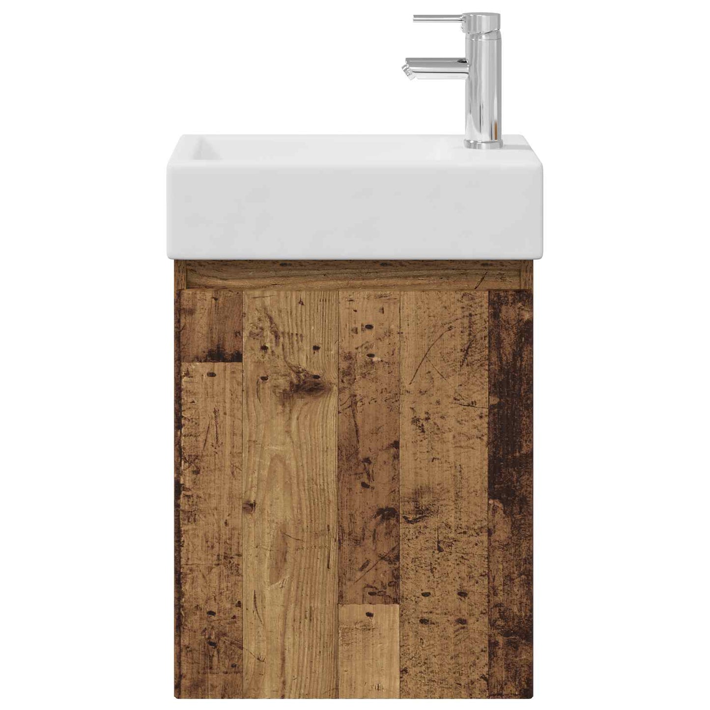 Bathroom Vanity Unit with Tap Old Wood 45.5 x 22.5 x 84 cm