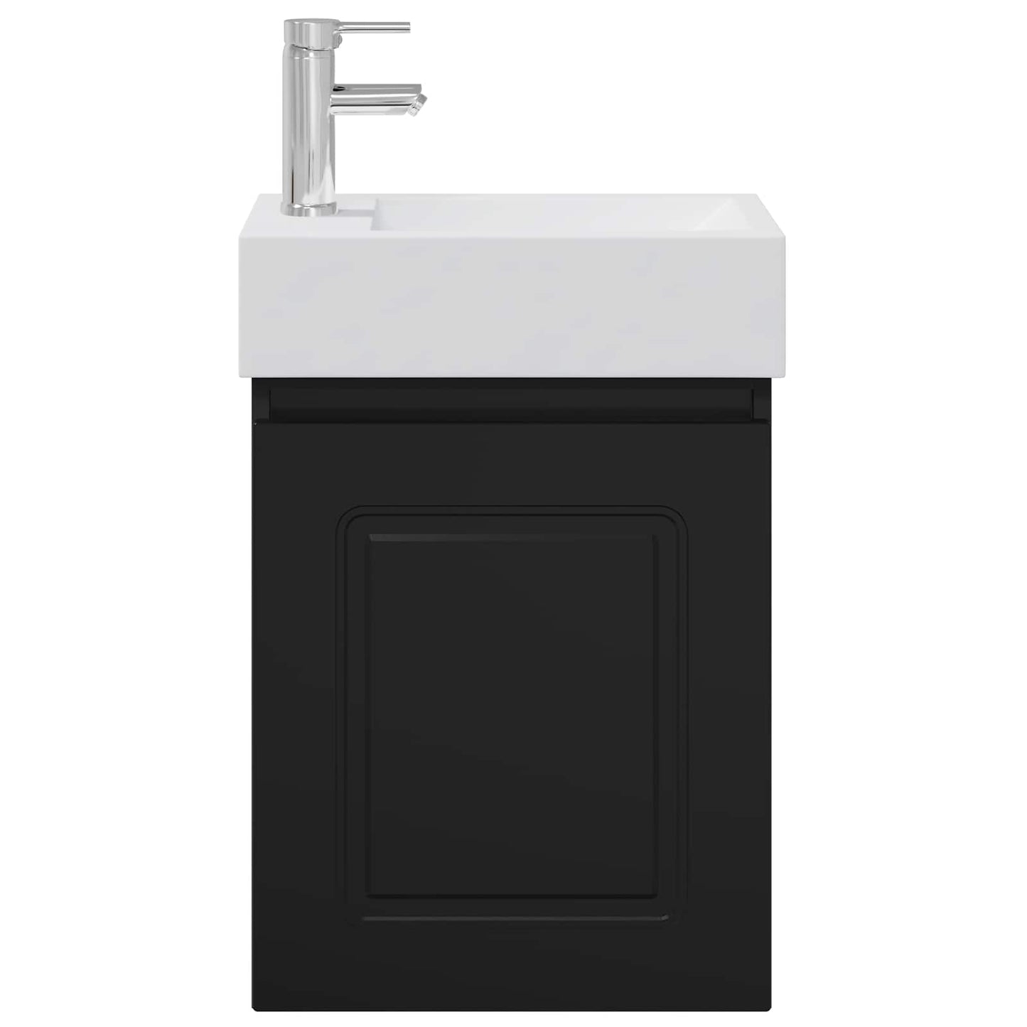 Bathroom Vanity Unit with Tap Black 45.5 x 22.5 x 84 cm