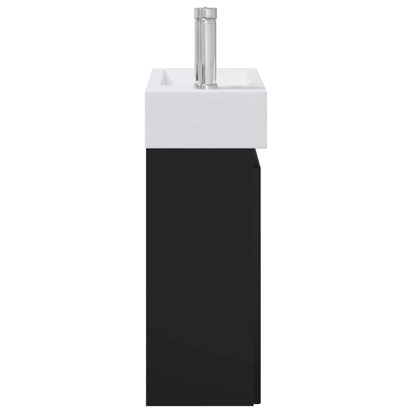 Bathroom Vanity Unit with Tap Black 45.5 x 22.5 x 84 cm