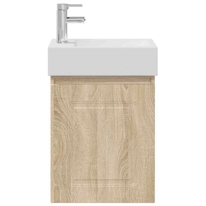 Bathroom Vanity Unit with Tap Sonoma Oak 45.5 x 22.5 x 84 cm