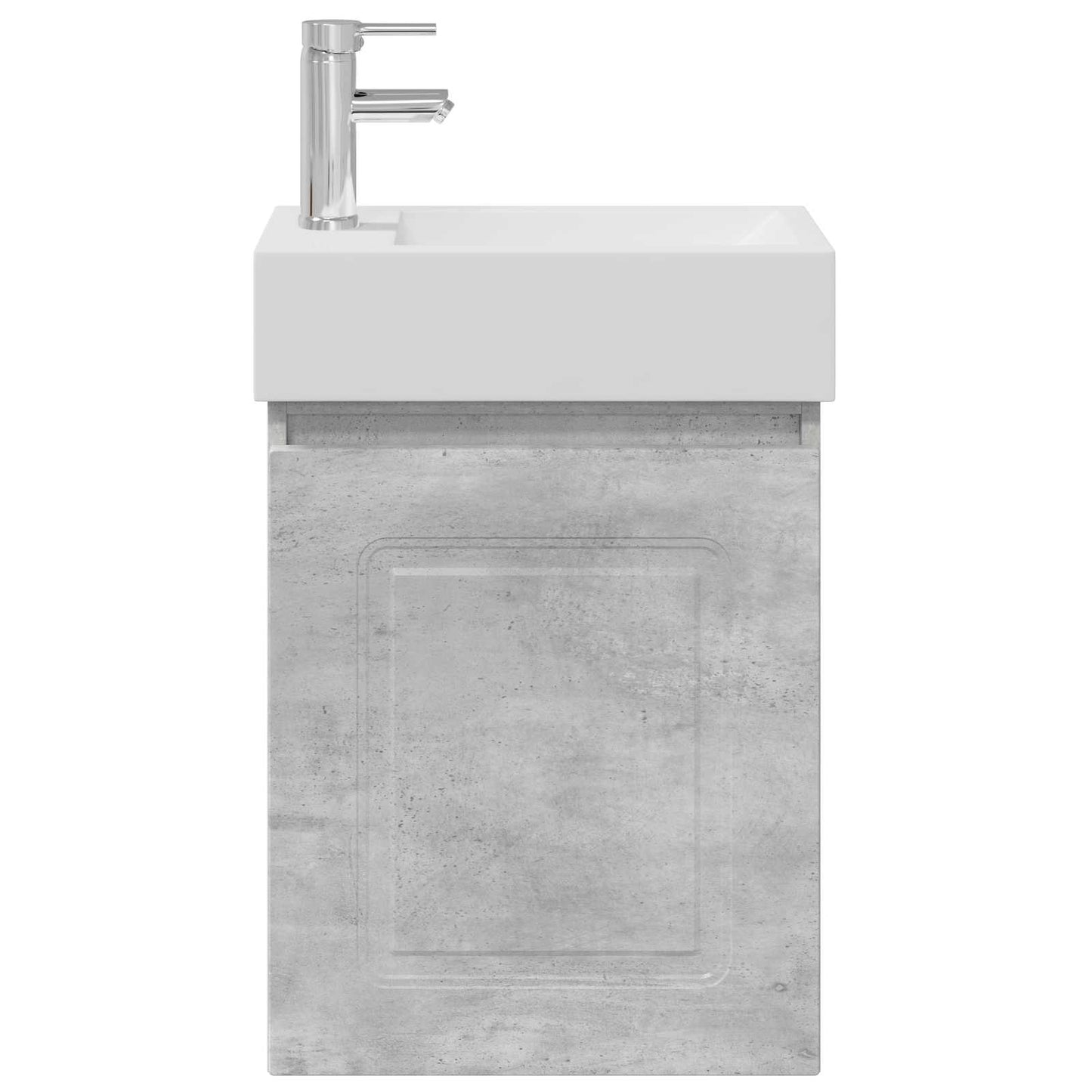 Bathroom Vanity Unit with Tap Concrete Grey 45.5 x 22.5 x 84 cm